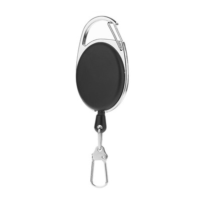 6Pcs 60CM Fly Fishing Carabiner Clip Nylon Retractable Cord Belt Key Ring Chain