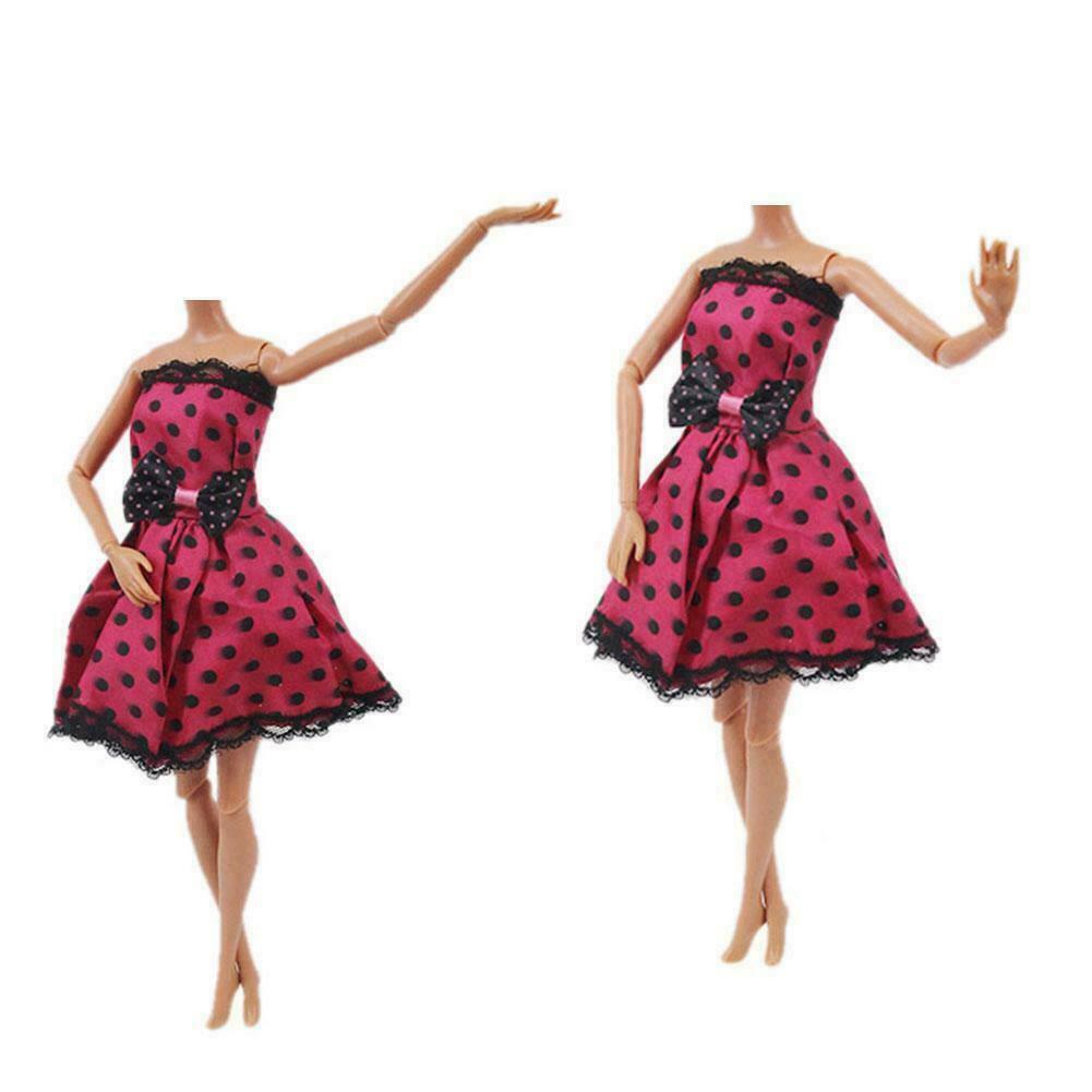 Mode Kleines Kleid Polka Dot Rock Puppenzubehör Spielzeug H8F2
