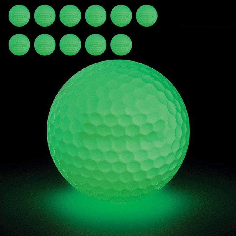 12 Pack Luminous Night Golf Balls Glow in the Dark.