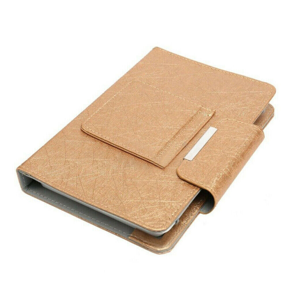 Gold For Universal 7" 7.9" 8" Tablet Leather Case Bluetooth Keyboard Stand Cover