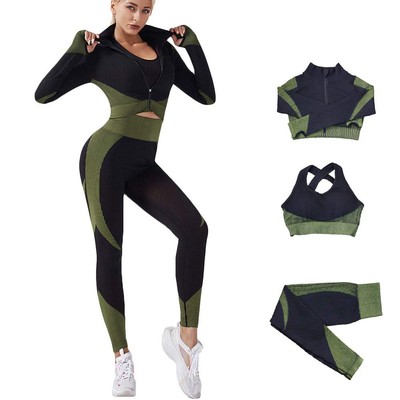 Veriliss 3-Set Completo Sportivo Palestra Donna, Fitness Completo, (W6E)