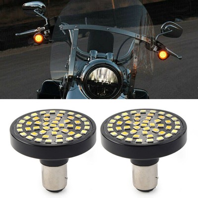 2PCS Switchback 1157 48-SMD LED DRL & Blinker Glühbirnen für Harley Softail Dyna