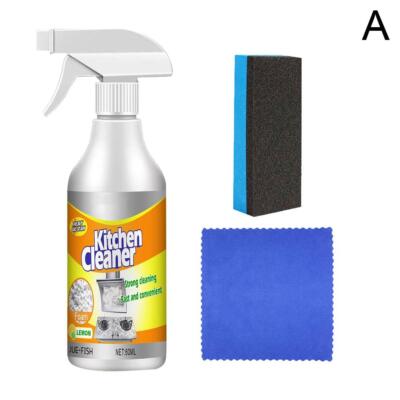 1/2/3x Kitchen Cleaner Spray Foam Grease Degreaser Remove Oil Dirt Cleaning Home