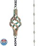 dreamysoul 9.7FT Rain Chain, Iron Rain Chain for Gutters, Bronze Bird Cage Decorative Rain Chains for Downspouts Adjustable Length