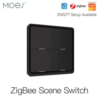 MOES Tuya ZigBee Wireless 12 Scene Smart Switch Push Button APP Remote Control