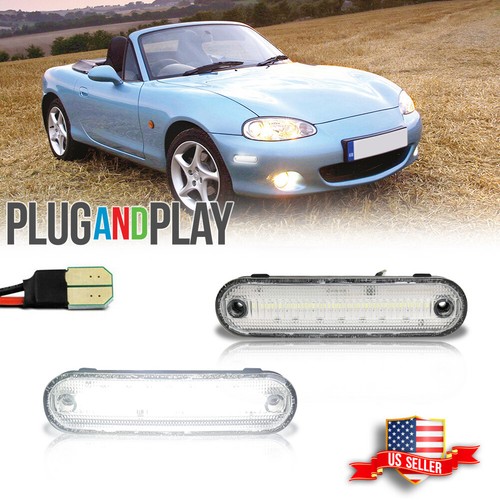 Mazda MX-5 LEDテールランプ スモーク 2個セット Smoked Lens Amber/Red Full LED Side Marker Light Kit For 90