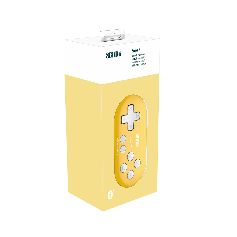 8bitdo Zero 2 Wireless Bluetooth Mini Gamepad For Ns Windows Macos Yellow A S Ebay
