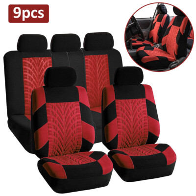 4/9Pcs Auto Seat Covers Car Truck SUV Front Full Set Universal Protectors