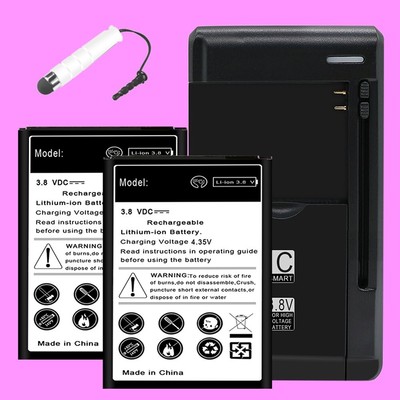 Superior Quality 2x 2000mAh Battery Charger for Samsung Galaxy Ace Style S765C