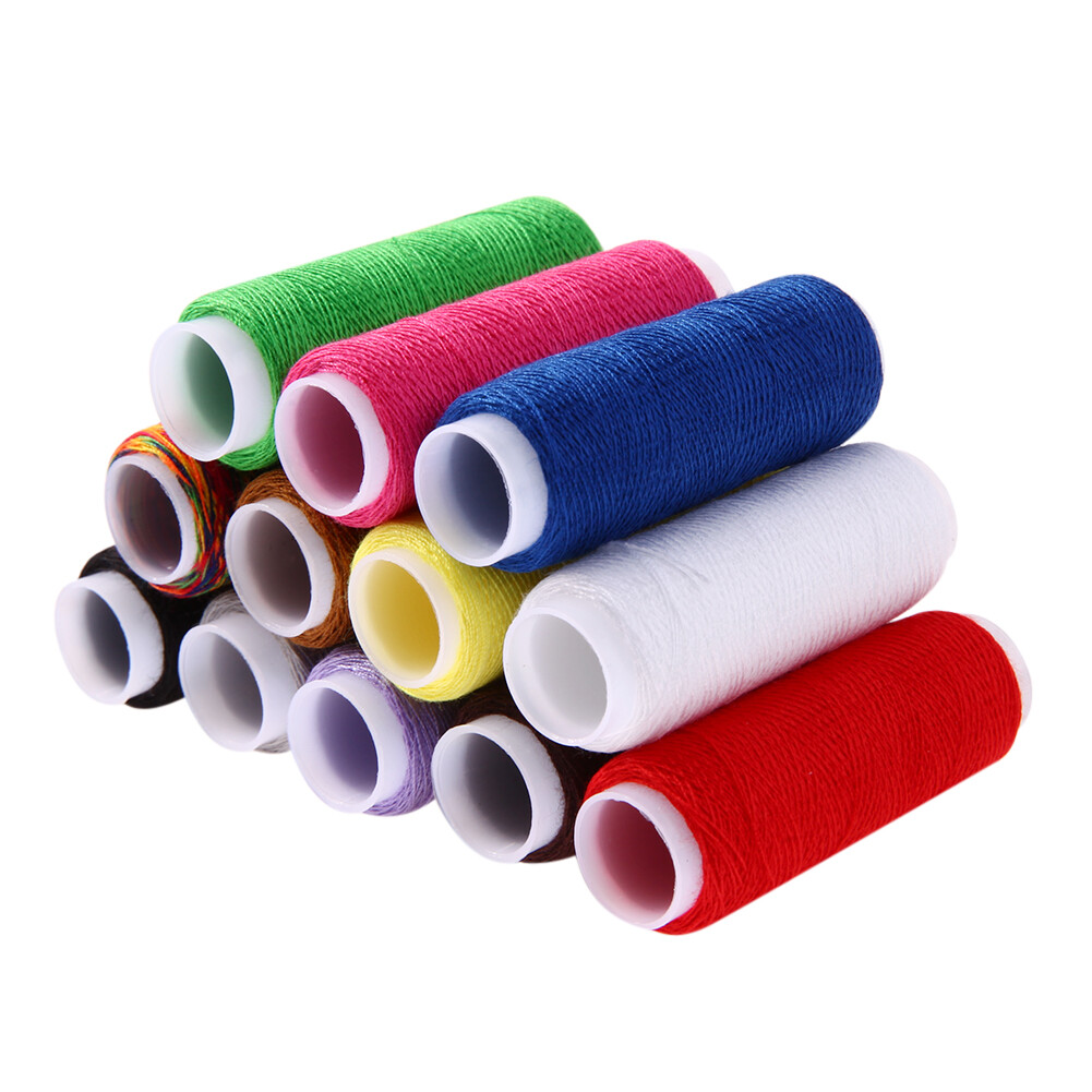 Download 12pcs Spools Mixed Colors Polyester All Purpose Sewing Threads Cones Set | eBay