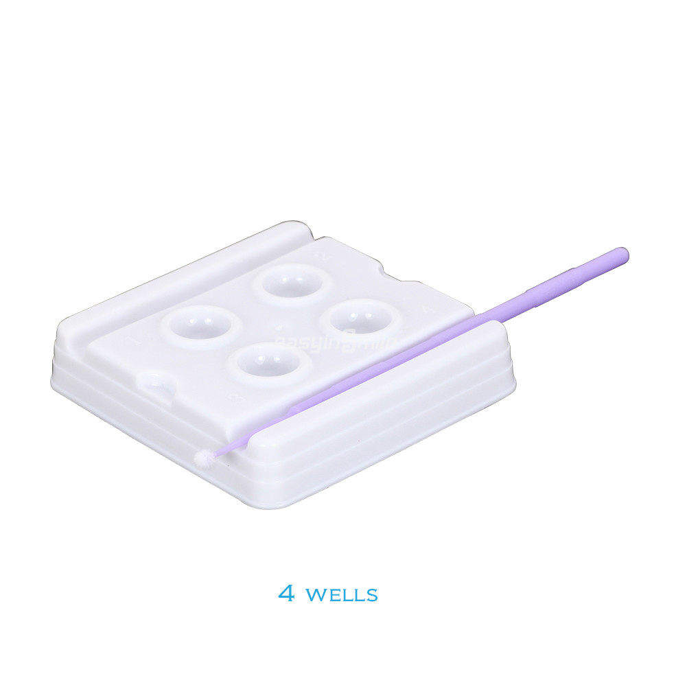 2/4 Wells Dental Disposable Mixing Wells/Dish for composites bonding adhesives