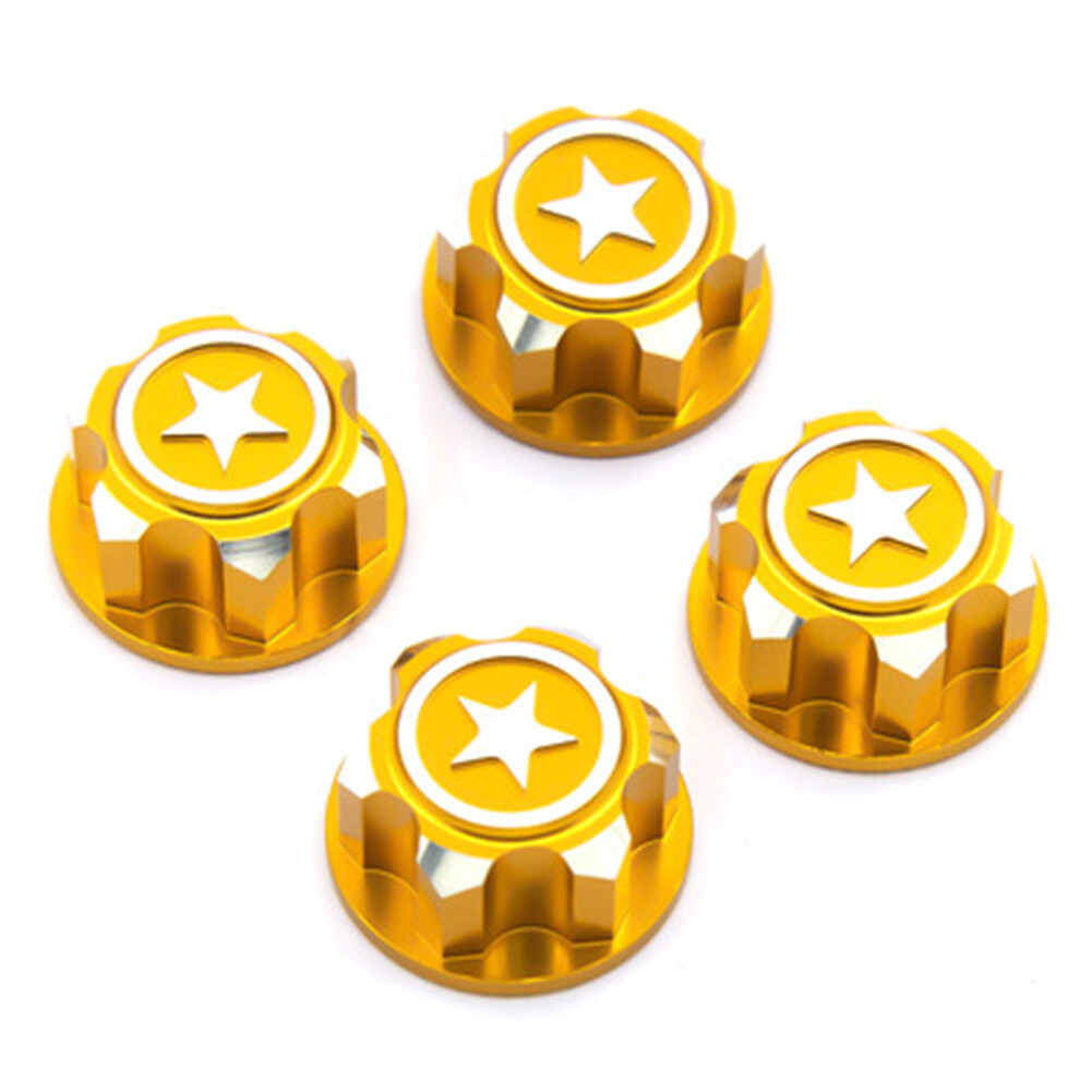 4X Metal Hex Wheel Nuts Dustproof for Traxxas X-MAXX Summit RC Car 17mm Mount