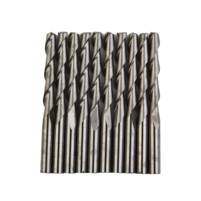 10pcs 1/8'' Carbide Flat Nose End Mill CNC Router Bits Single Flute Spiral Tools
