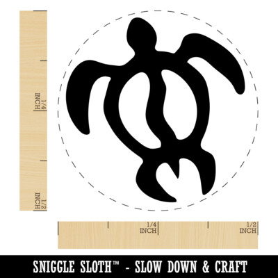 Honu Hawaiian Sea Turtle Rubber Stamp for Stamping Crafting Planners