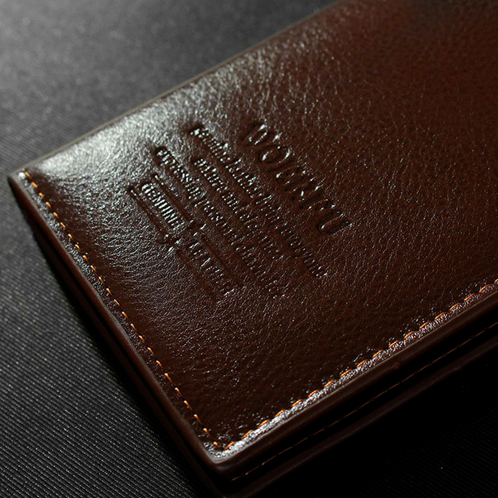 Fashion Men's Leather Bifold Wallet Credit Card Holder Clutch Purse Long Handbag