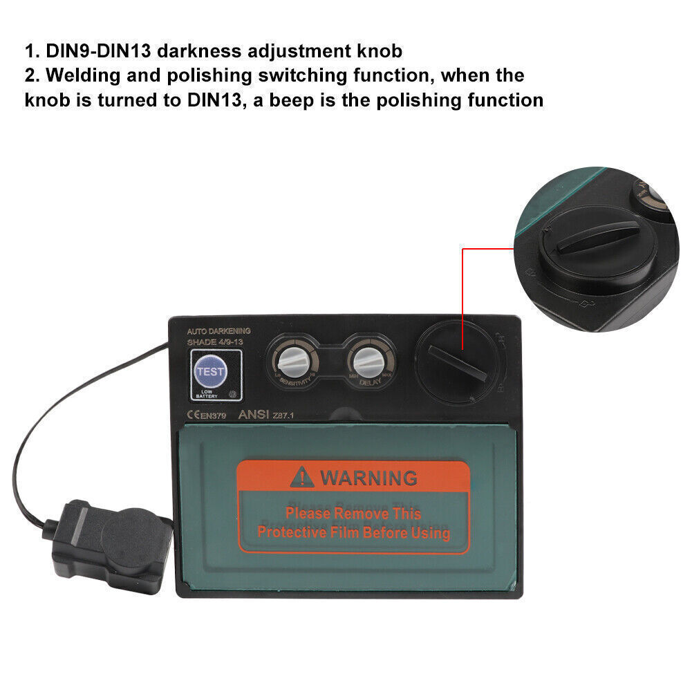 Solar Auto Helmet Mask Darkening Filter Lens Filter Welding Machine Replacement