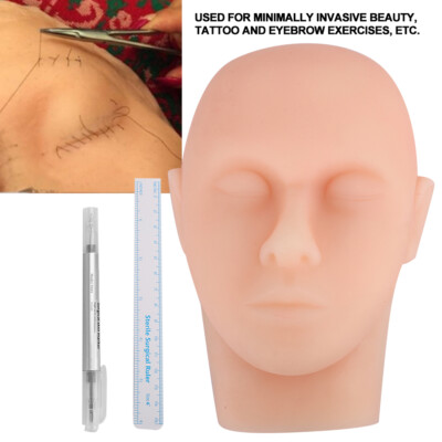  Silicone Head Injection Training Face Suture Practice Makeup Model ZOK