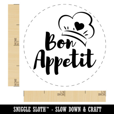 Bon Appetit Love Cooking Baking Self-Inking Rubber Stamp Ink Stamper