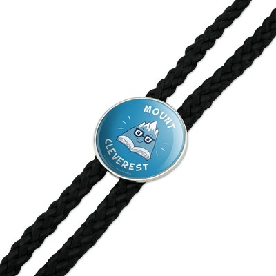Mount Cleverest Everest Reading Book Funny Humor Western Southwest Bolo Tie