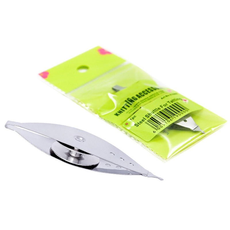 Tatting Shuttle 7.25x2.2x0.88cm Silberfarbe Stahl Diy -Handgefertigte Kl?Ppeln