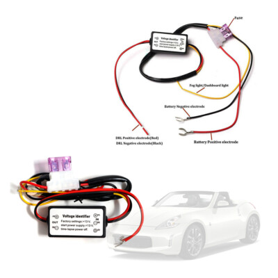Car Led Daytime Running Light Relay Harness DRL Control ON OFF Automatic Dimmer