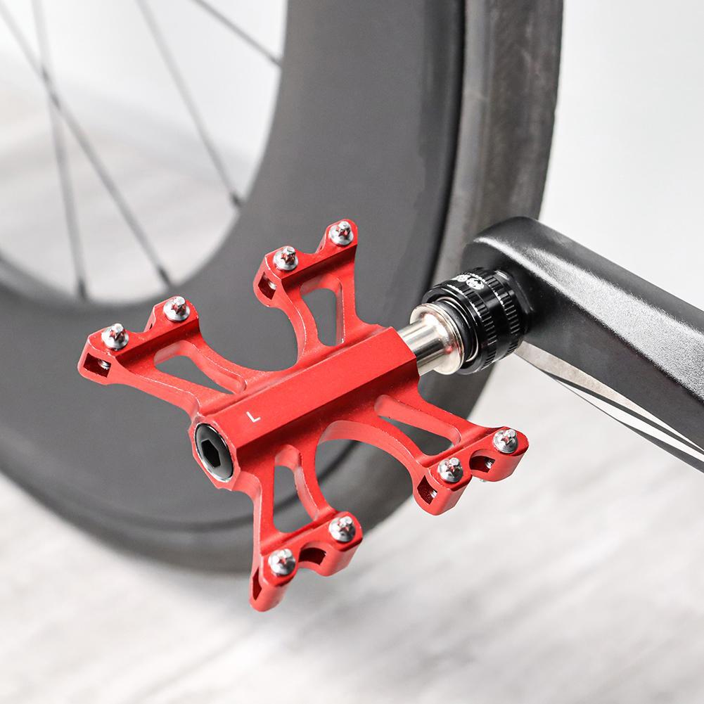 MUQZI 1 Pair MTB Bicycle Pedal Lock Extension Steel Quick Release Pedal Adapters