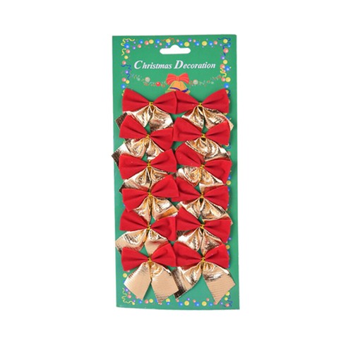 2 Pack 24pcs Christmas Bows Bowknot Christmas Festival Tree Decorations Au Ebay