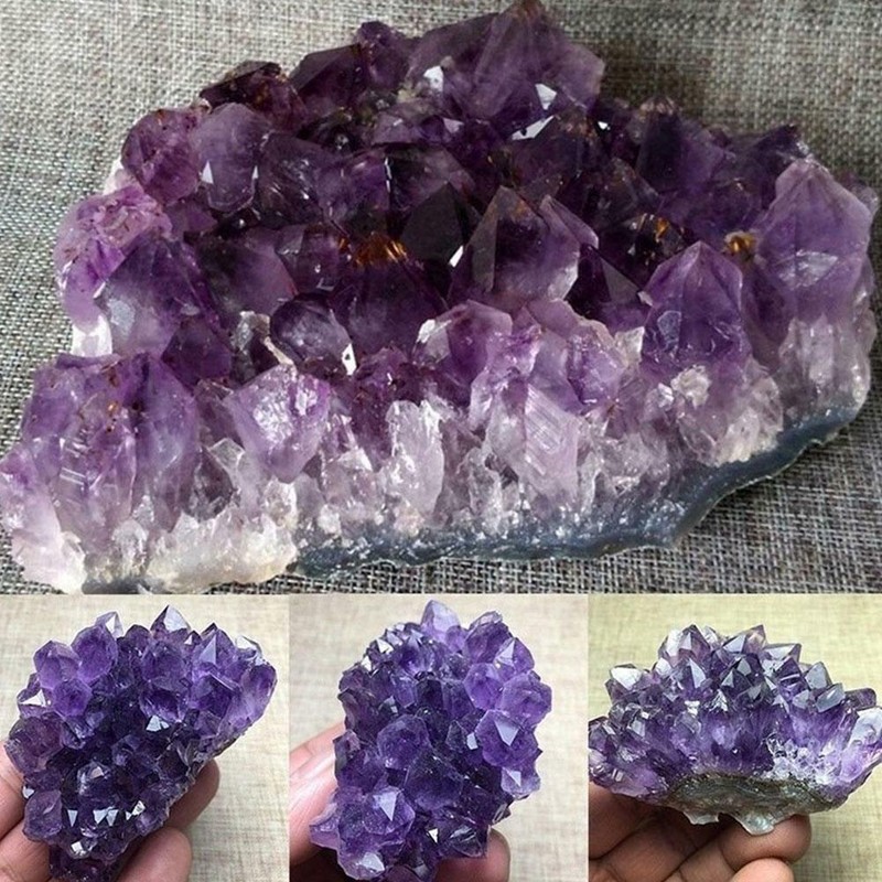 Natürliche Amethyst Quarz Geode Druzy Kristallcluster Healing Specimen.