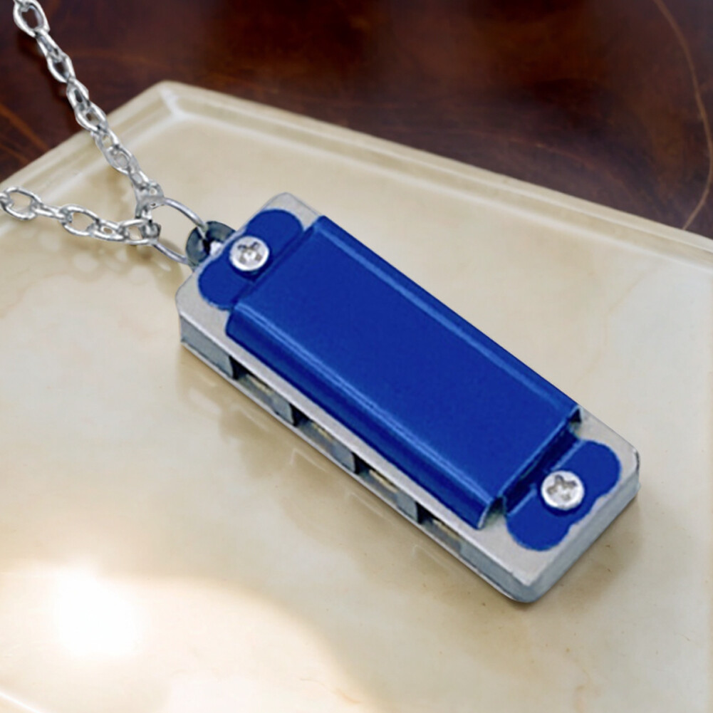 5Pcs Mini Harmonica Necklace 4 Hole 8 Tone Music  for Children and Beginners