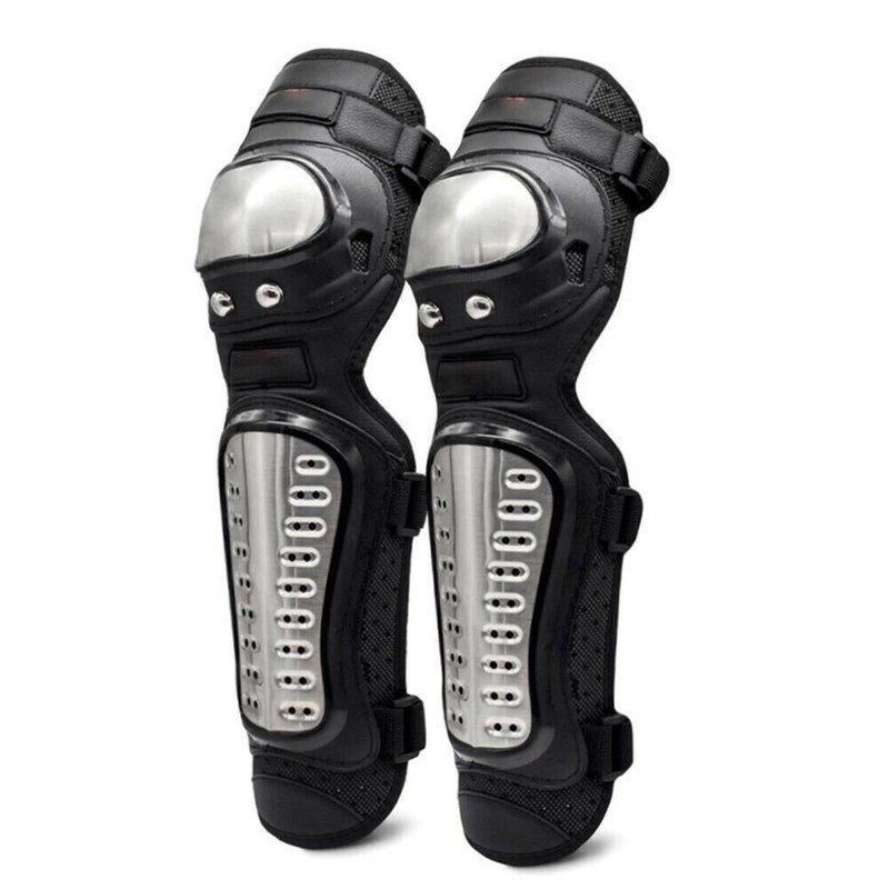 Motorcycle Protective Shin Guard Knee Pads Stainless Steel 4 Motorcycle Protective Shin Guard Knee Pads Stainless Steel 4