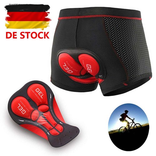 Radlerhose Herren Fahrradhose 5D Gel Sitzpolster Kurze Hosen Radunterhose Short