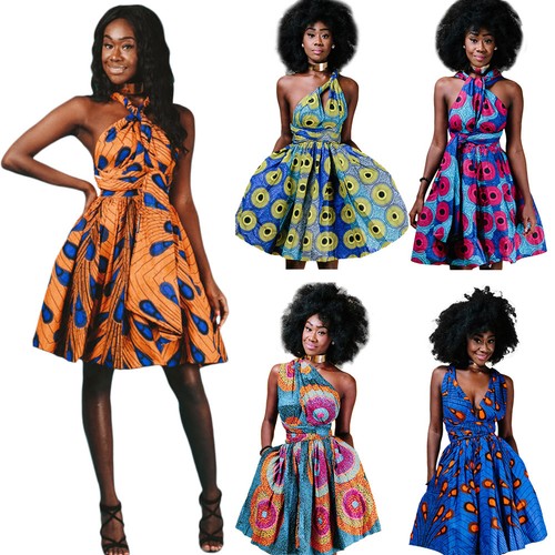 african print sundress