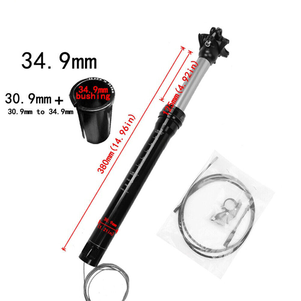 DNM Mountain MTB Bike Dropper Seatpost Remote Lockout 380mm Set Bicycle Cycling