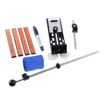 PRO Knife Sharpener Kitchen Sharpening System Kit Fixed Angle 4 Stones
