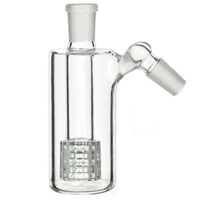 1x 14mm Glass Ash Catcher 45 Degree Glass Water Bong 45 ° Thick Pyrex Bubbler US