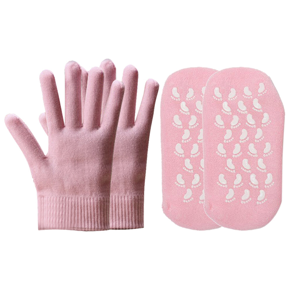 2 Paar Feuchtigkeitsspendende Gel Spa Handschuhe Socken Set Soften Reparier