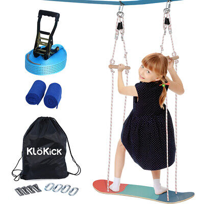 80cm Kick Stand Up Outdoor Surfing Tree Swing for Kids Up to 300 Lbs & Handles