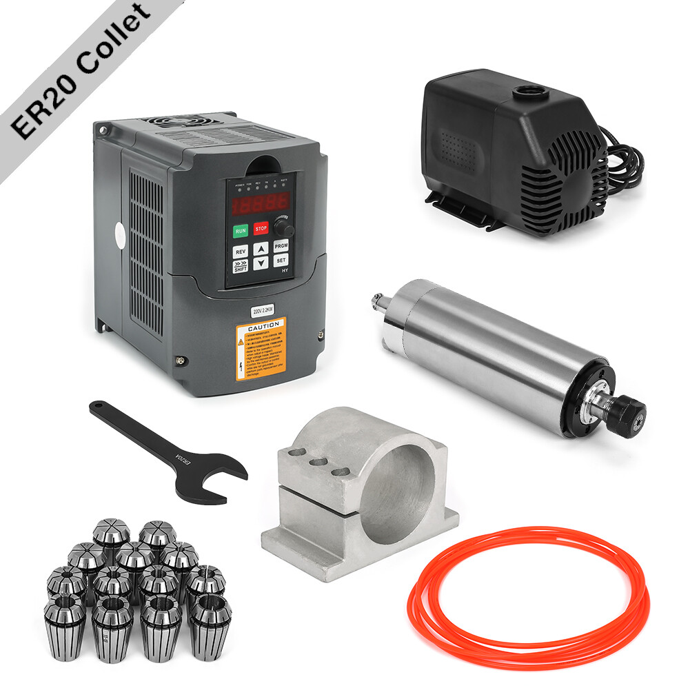 2.2kW Drive Inverter VFD ER20 HY Water cooled Spindle Motor 