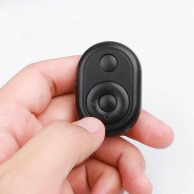 Remote Shutter Clicker Wireless Bluetooth Selfie Button Controller Black H9C7