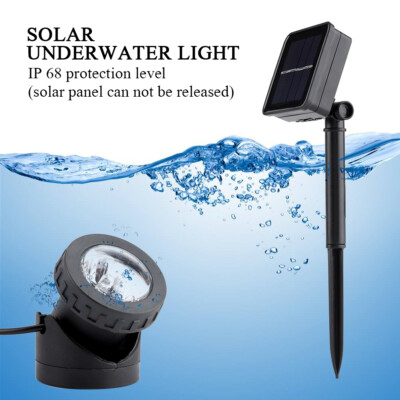 Outdoor Solar Powered 6 LED Spotlight Light Lamp Garden Pool Pond Underwater