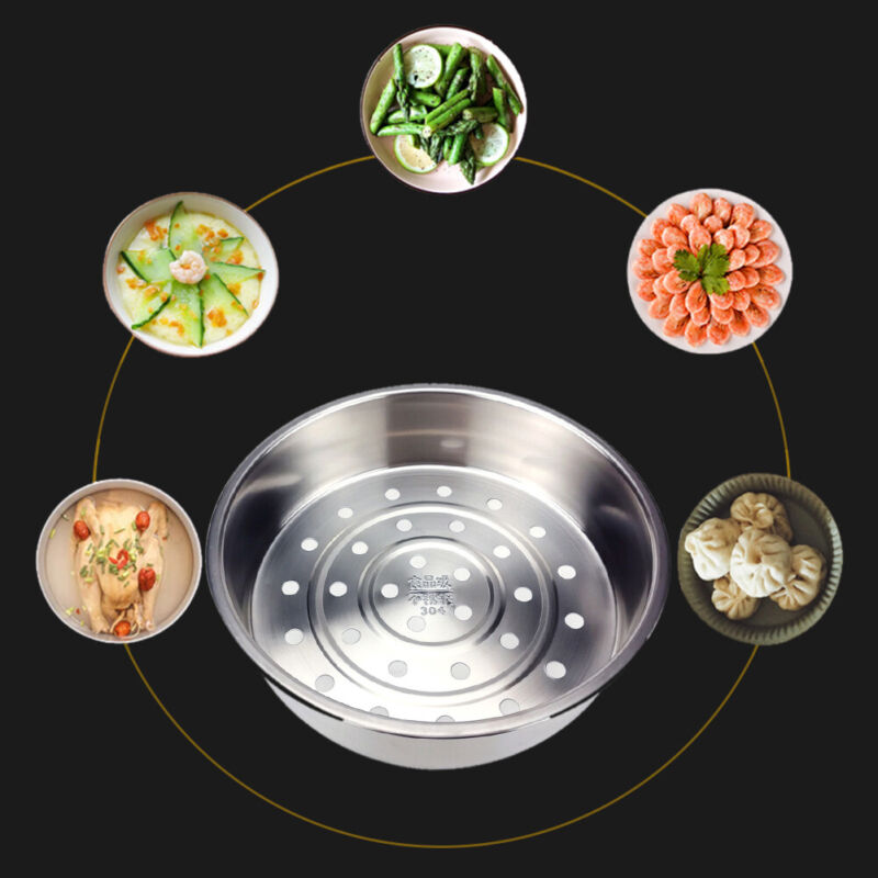 Steam Basket Steaming Grid 304 Stainless Steel Deepened Full Range Household