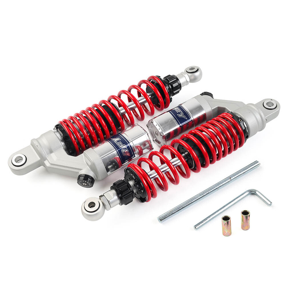 Silver 340mm 7mm Spring Adjust Damping Shock Absorber Fit Honda CB400 SF VTEC