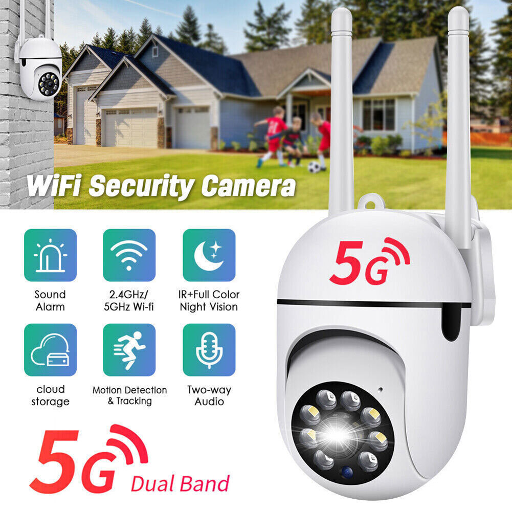 Outdoor Home 5g Wifi Night Vision Cam 1080p Hd--