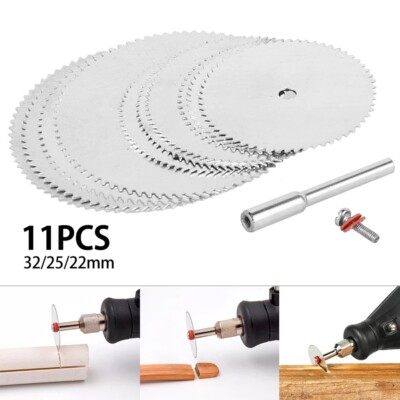 11pcs Mini Circular Saw Blade Electric Grinding Cutting +Connecting Rod Reliable