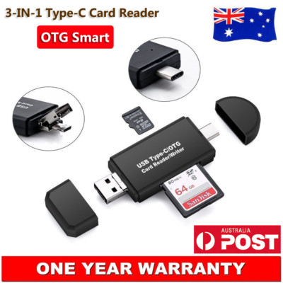 Micro USB 3.1 Type-C OTG Card Reader SD TF Micro SD For Oppo A54 A74 5G RENO Z