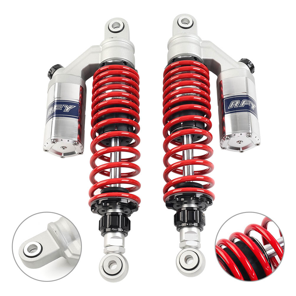 Silver 340mm 7mm Spring Adjust Damping Shock Absorber Fit Honda CB400 SF VTEC