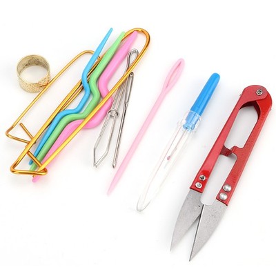 Jeanoko Praktisches Strickwerkzeug-Set mit Aufbewahrungsbox Häkelnadel-Sets