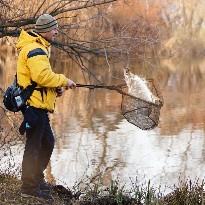 Fishing Net Fish Landing Net for Steelhead, Salmon, Kayak, Catfish, Bass, Trout