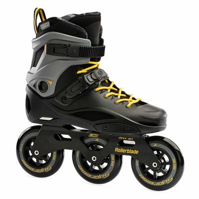 ROLLERBLADE Unisex RB 110 3WD Black/Saffron Yellow Urban Inline Skates