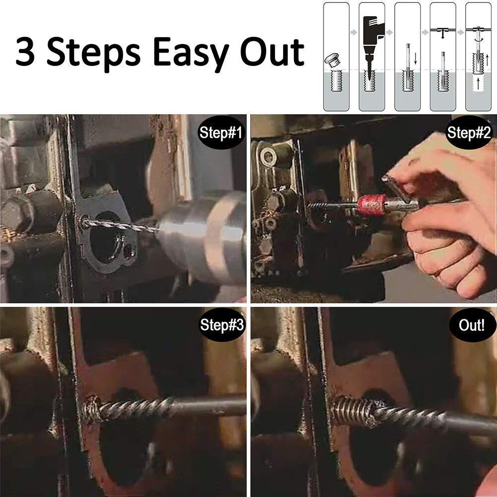 6 Pcs Damaged Screw Bolt Extractor Ezy Out Set Easy Broken Screw